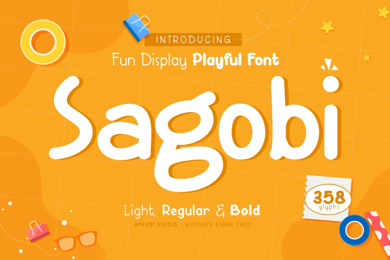 Fun Display Script Sagobi - Fun Display Playful Font | Afkari Studio Professional Font ...