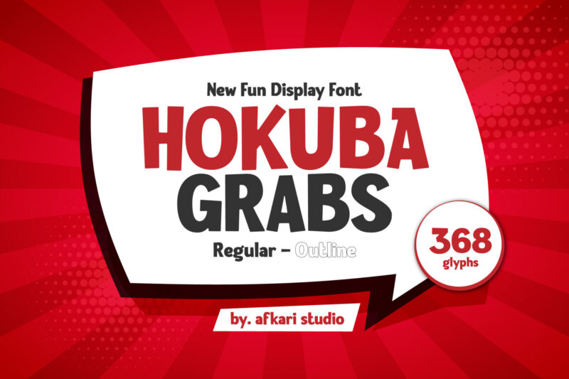 Hokuba Grabs - New Fun Display Font