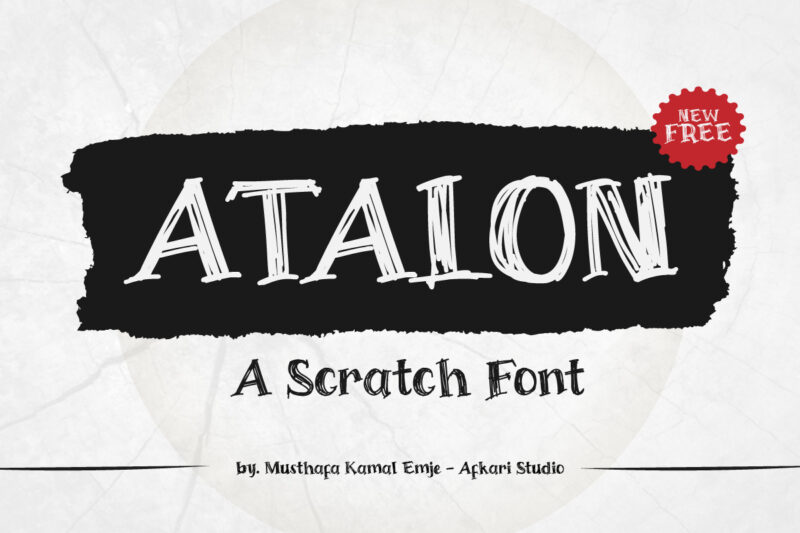 Atalon A Scratch Free Font