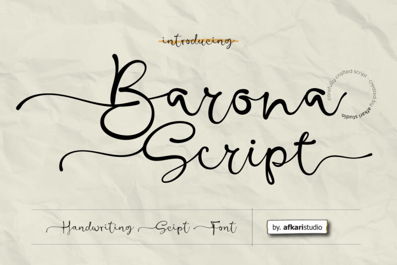 Barona Script Handwritting Script Font