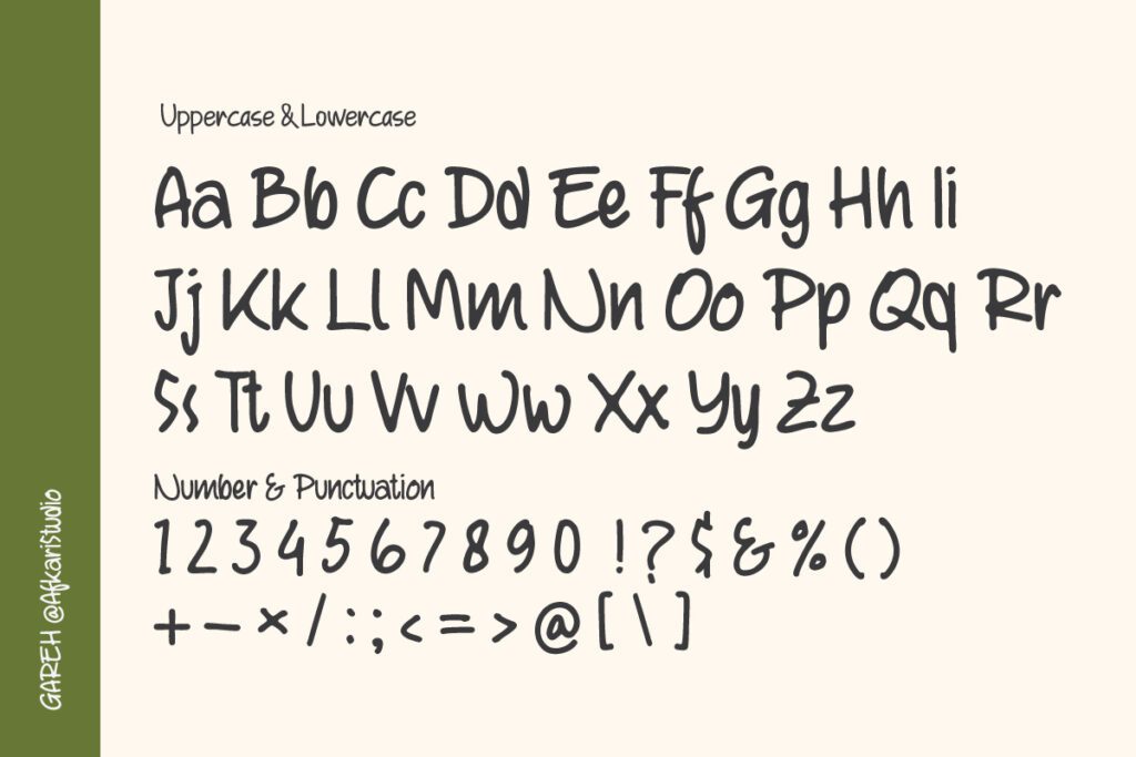 Off Note Font Gareh - Handwritten Marker Note Font | Afkari Studio Professional Font ...