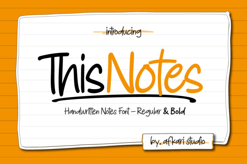 This Notes - Handwritten Marker Note Font