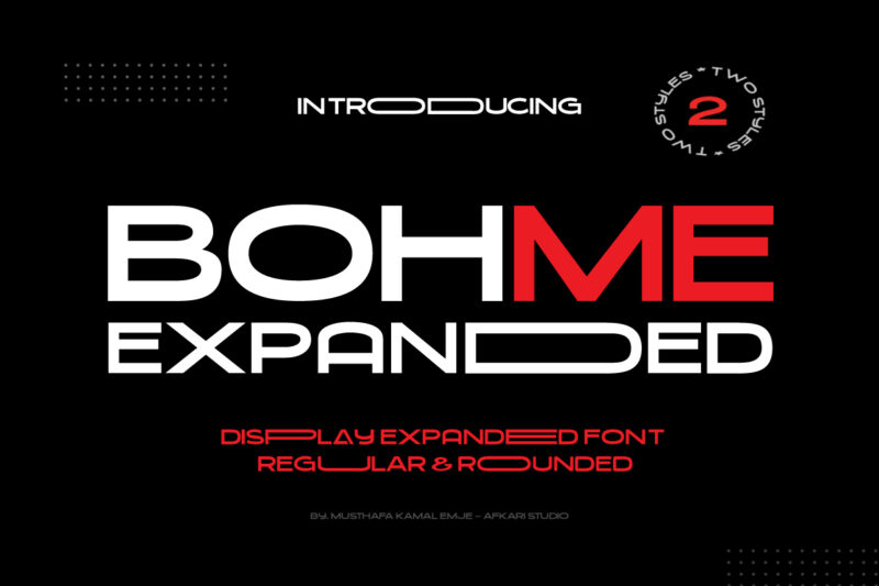 Bohme Expanded Display Sans Serif Font