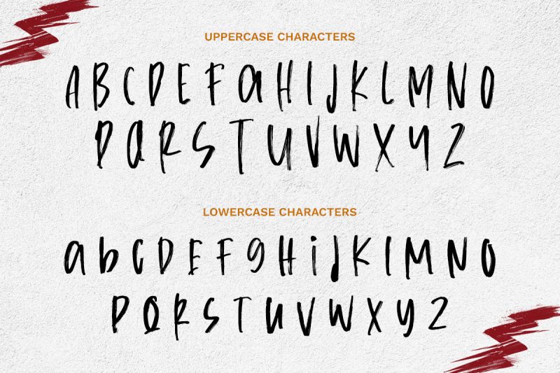 Russed - Handwritten Brush Font