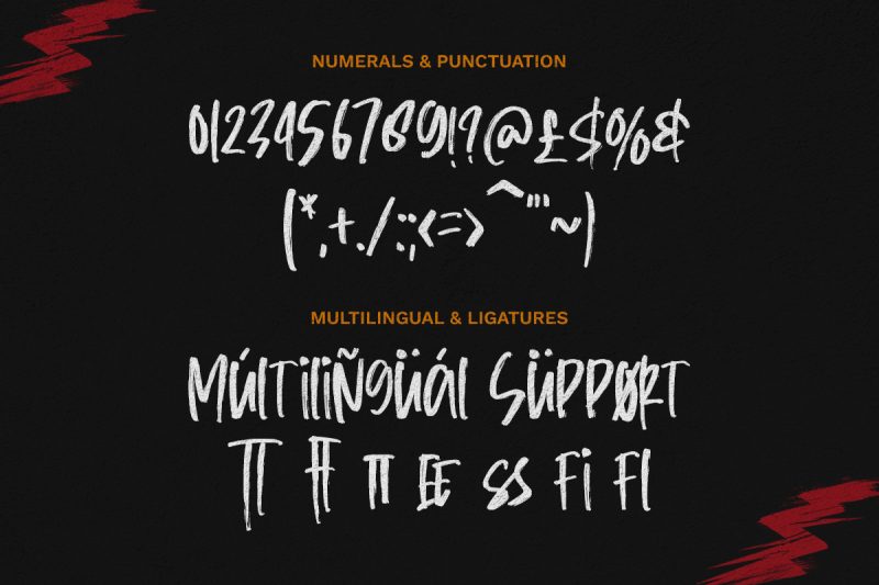 Russed - Handwritten Brush Font