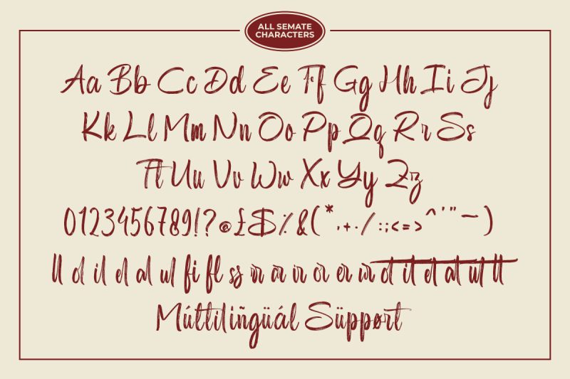 Semate - Handwritten Brush Font
