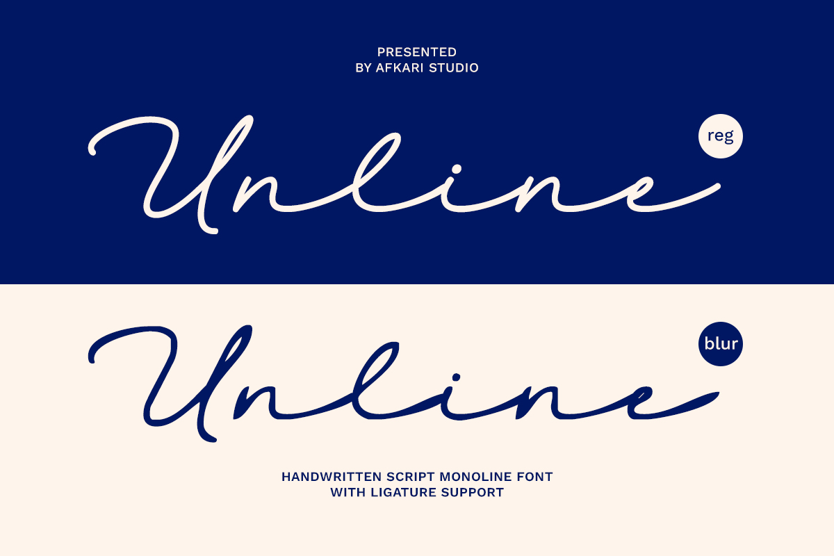 Unline - Handwritten Script Monoline Font