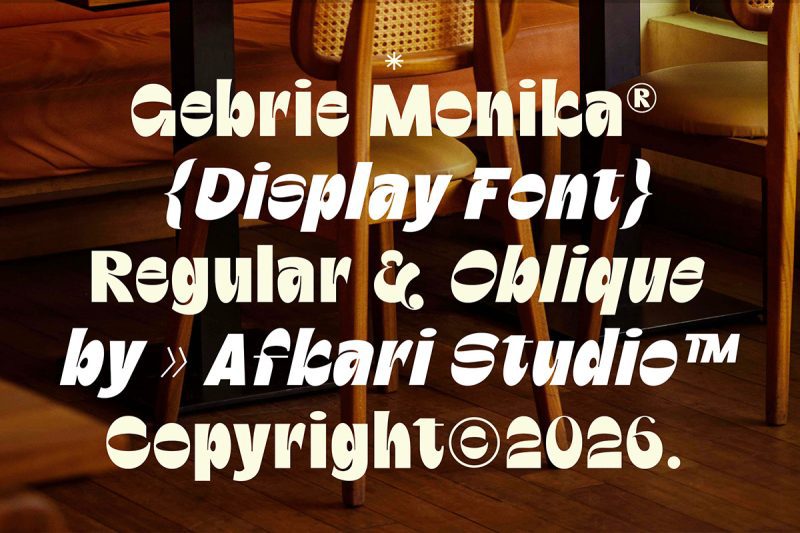 Gebrie Monika - Modern Display Sans Typeface