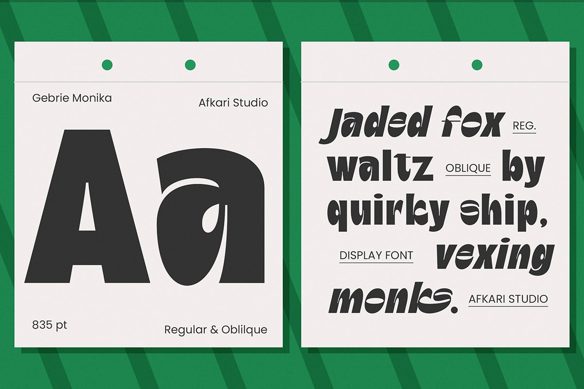 Gebrie Monika - Modern Display Sans Typeface