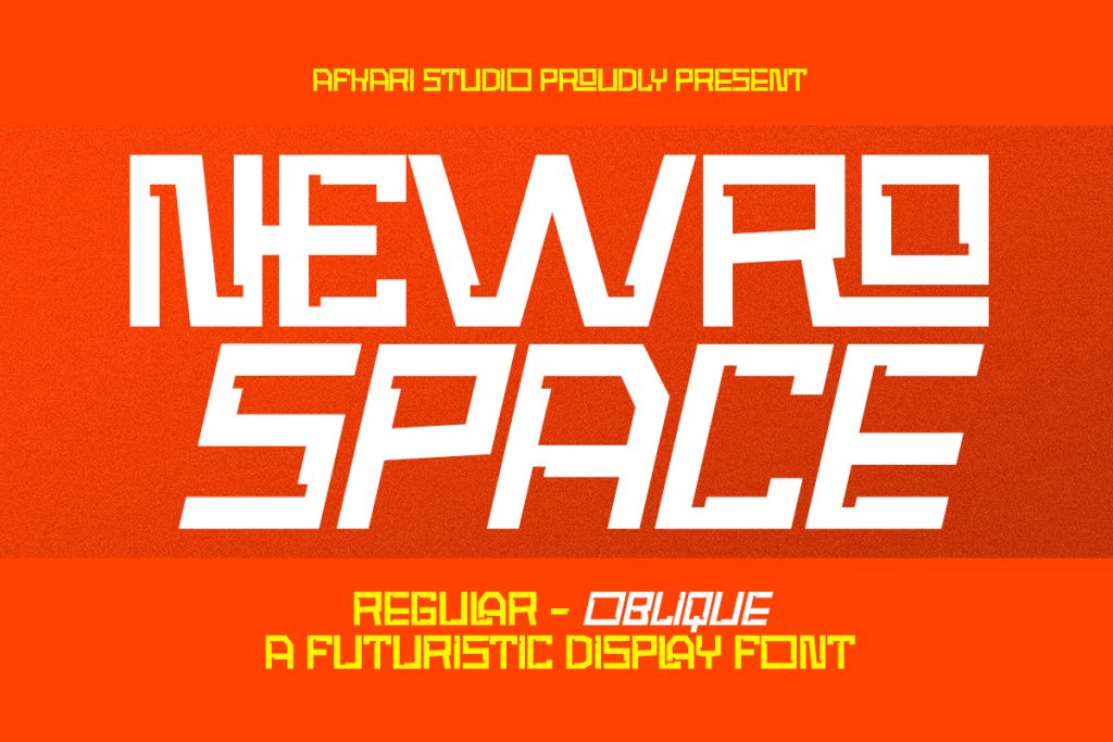 Newro Space - Modern Futuristic Display Font | Afkari Studio ...