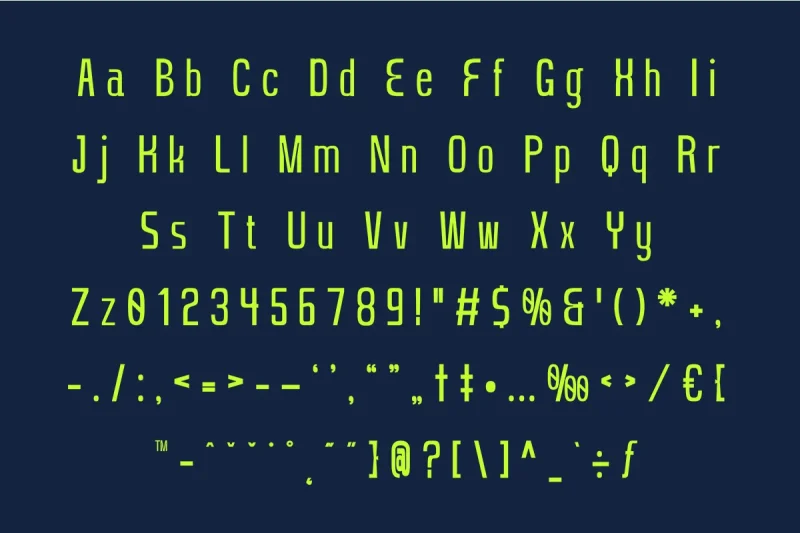 Cranity - Condensed Sans Serif Display Font