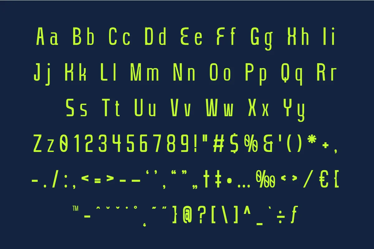 Cranity - Condensed Sans Serif Display Font