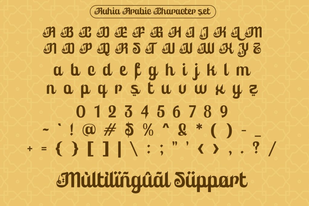 Arab Style Ruf Ruhia Arabic - Arabic Style Display Typeface | Afkari Studio ...