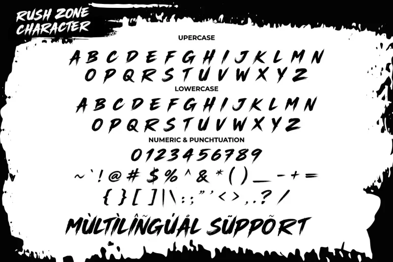 Rush Zone - Handwritting Brush Font