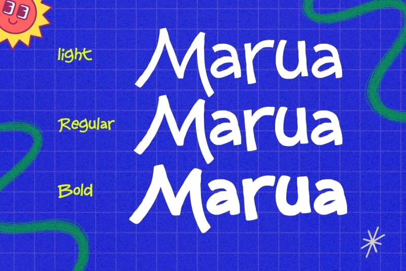 Marua - Playful Fun Display Font