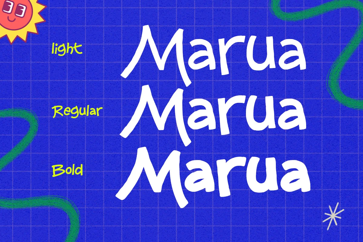 Marua - Playful Fun Display Font