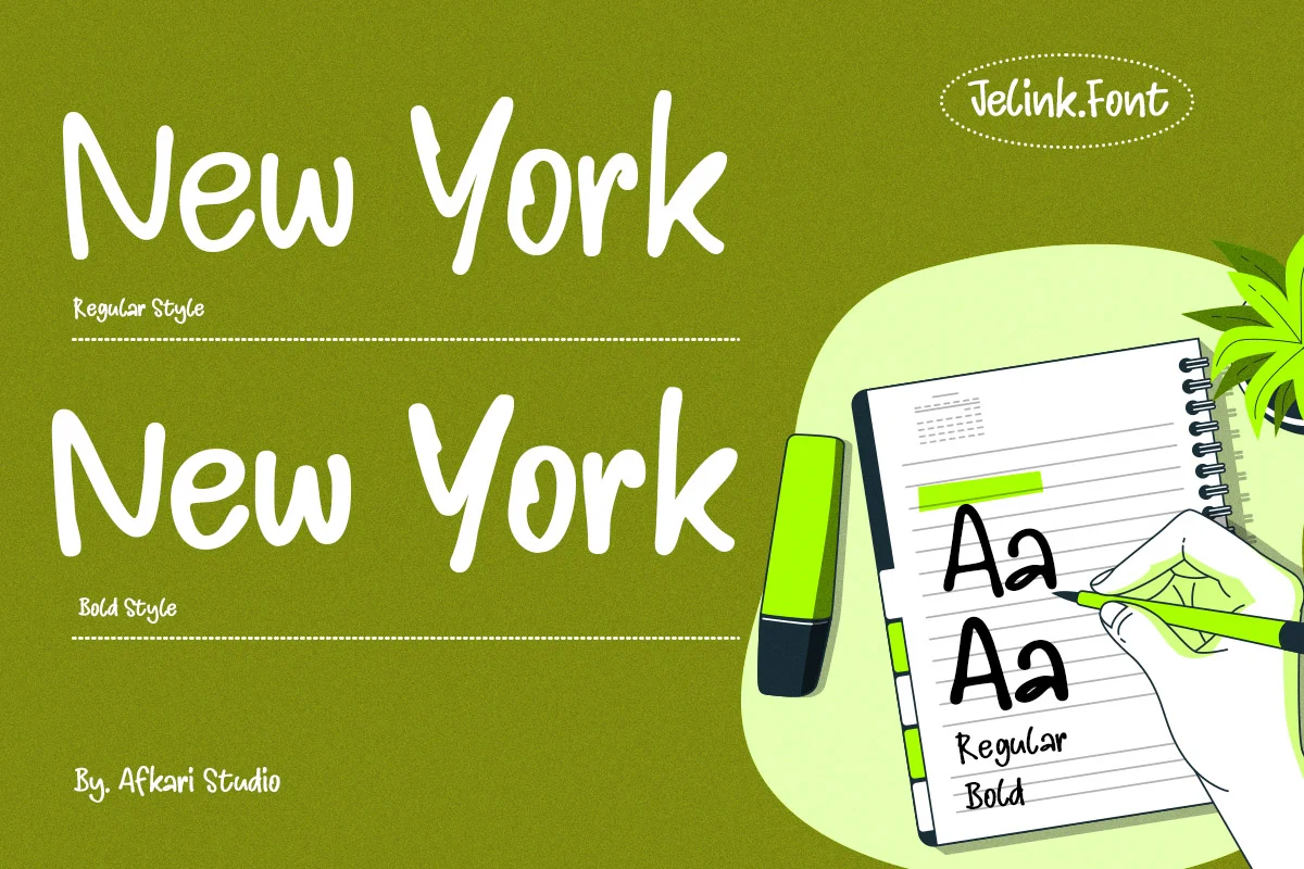 Jelink - Handwritten Marker Note Font