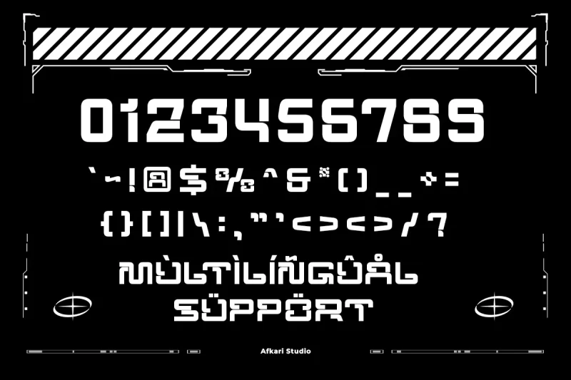 Mega Binory - Modern Futuristic Sci-Fi Font