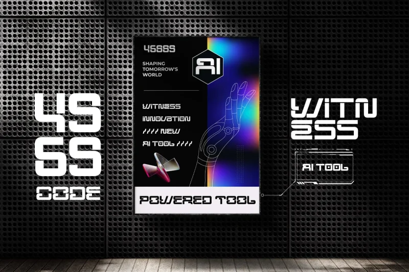 Mega Binory - Modern Futuristic Sci-Fi Font