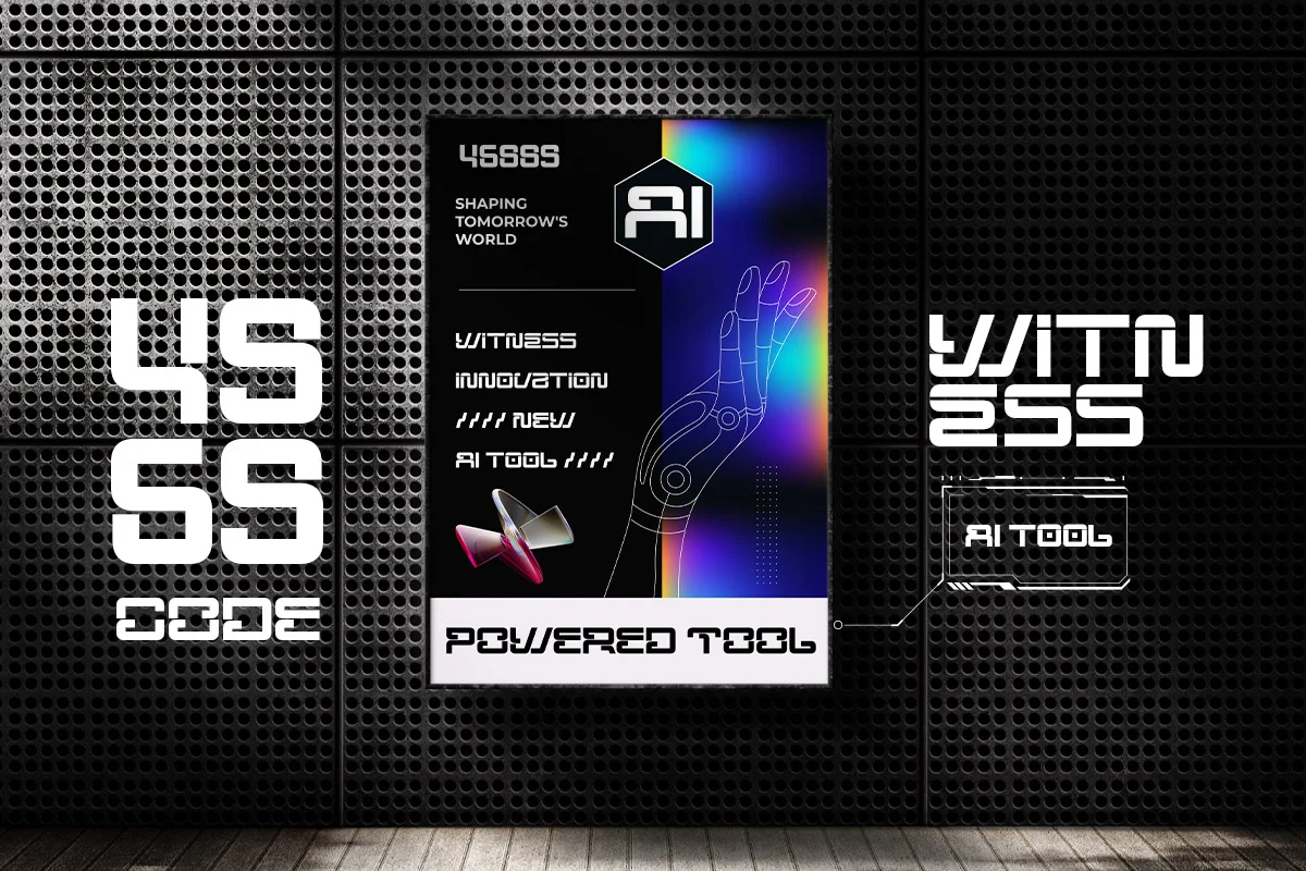 Mega Binory - Modern Futuristic Sci-Fi Font