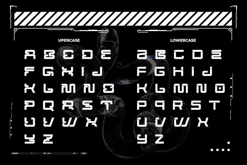 Mega Binory - Modern Futuristic Sci-Fi Font