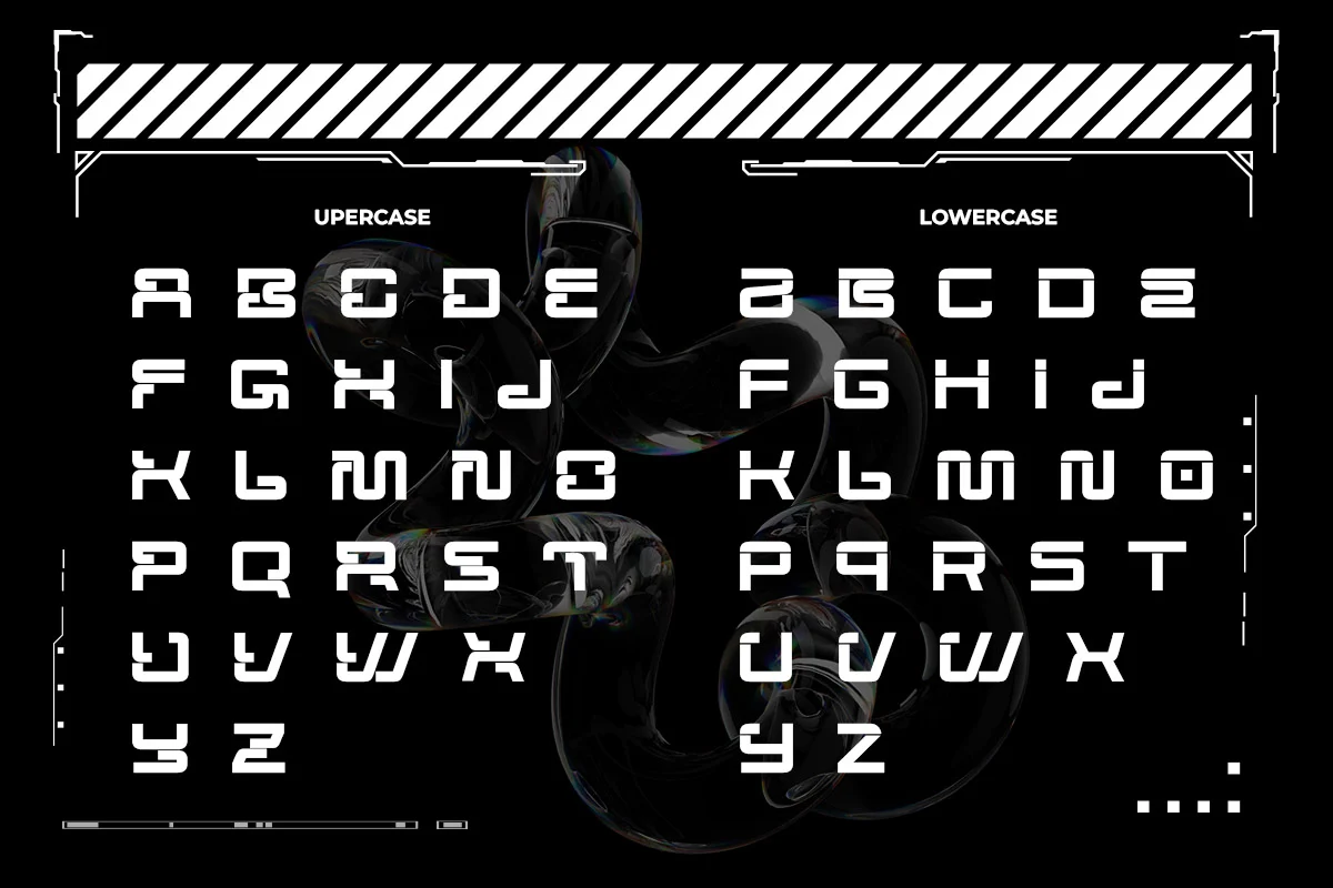 Mega Binory - Modern Futuristic Sci-Fi Font