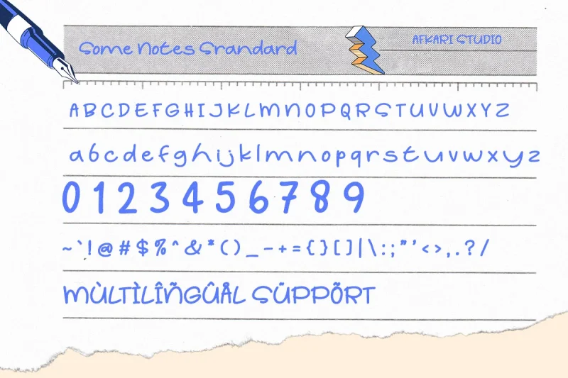 Some Notes - Handwritten Marker Note Font