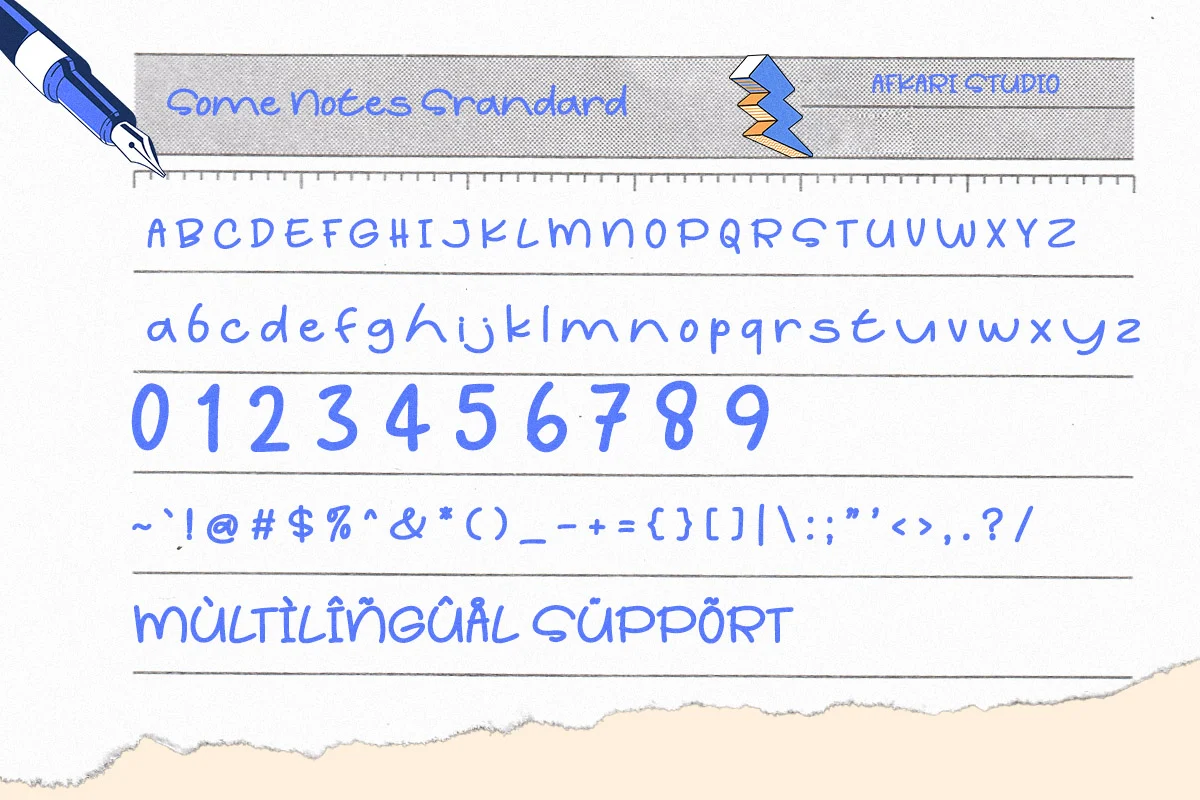 Some Notes - Handwritten Marker Note Font