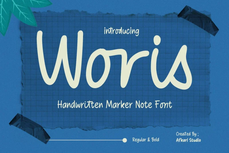 Woris - Handwritten Marker Note Font