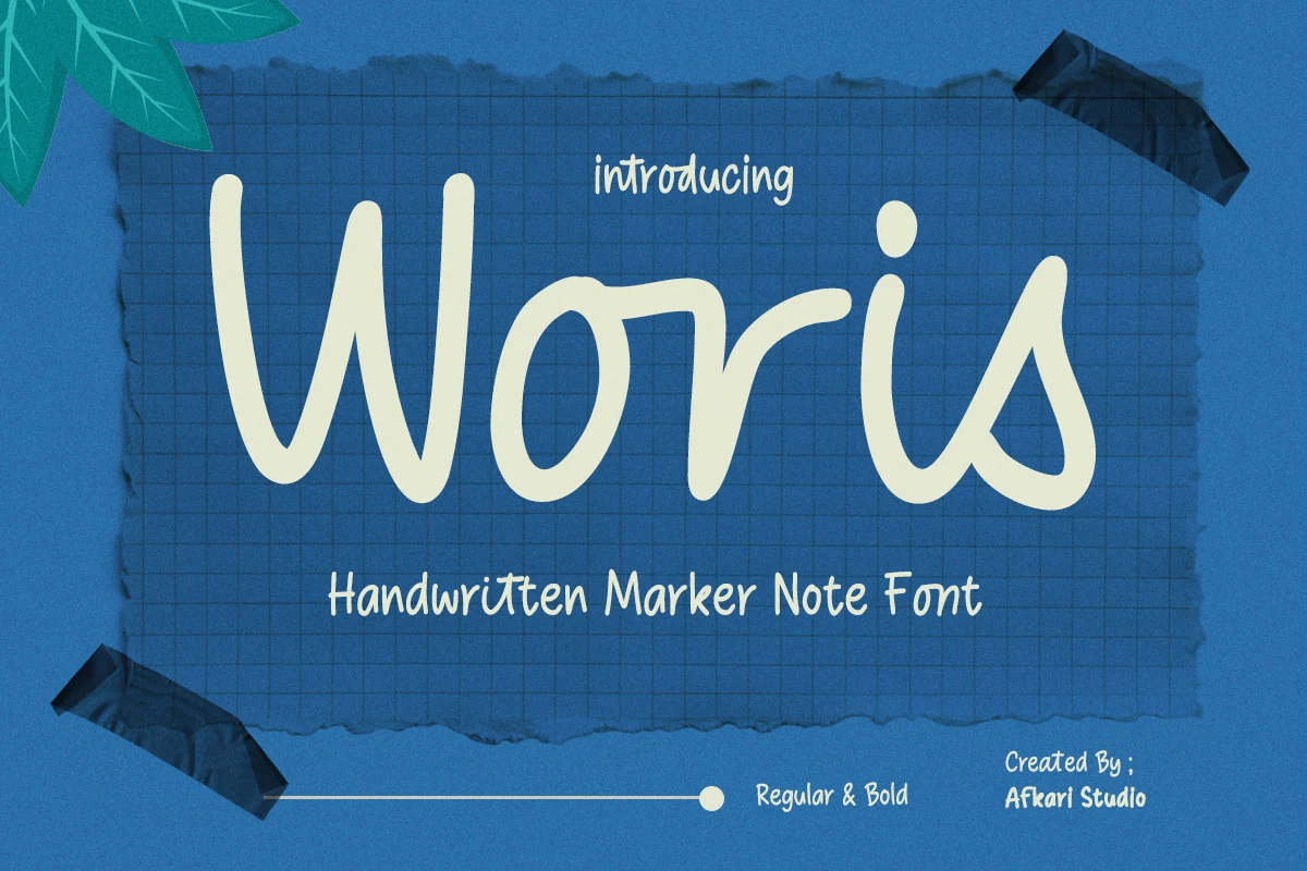 Woris - Handwritten Marker Note Font