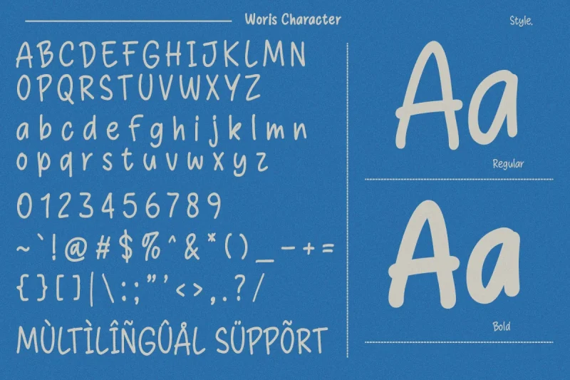 Woris - Handwritten Marker Note Font