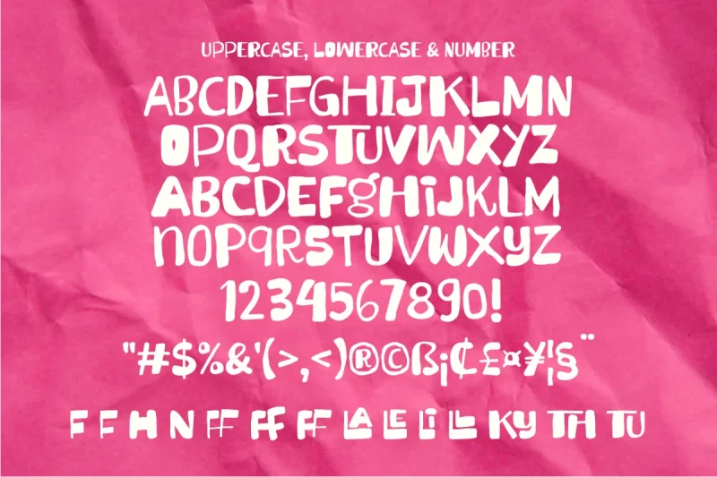 Angellin Freaky - A Ugly Playful Font