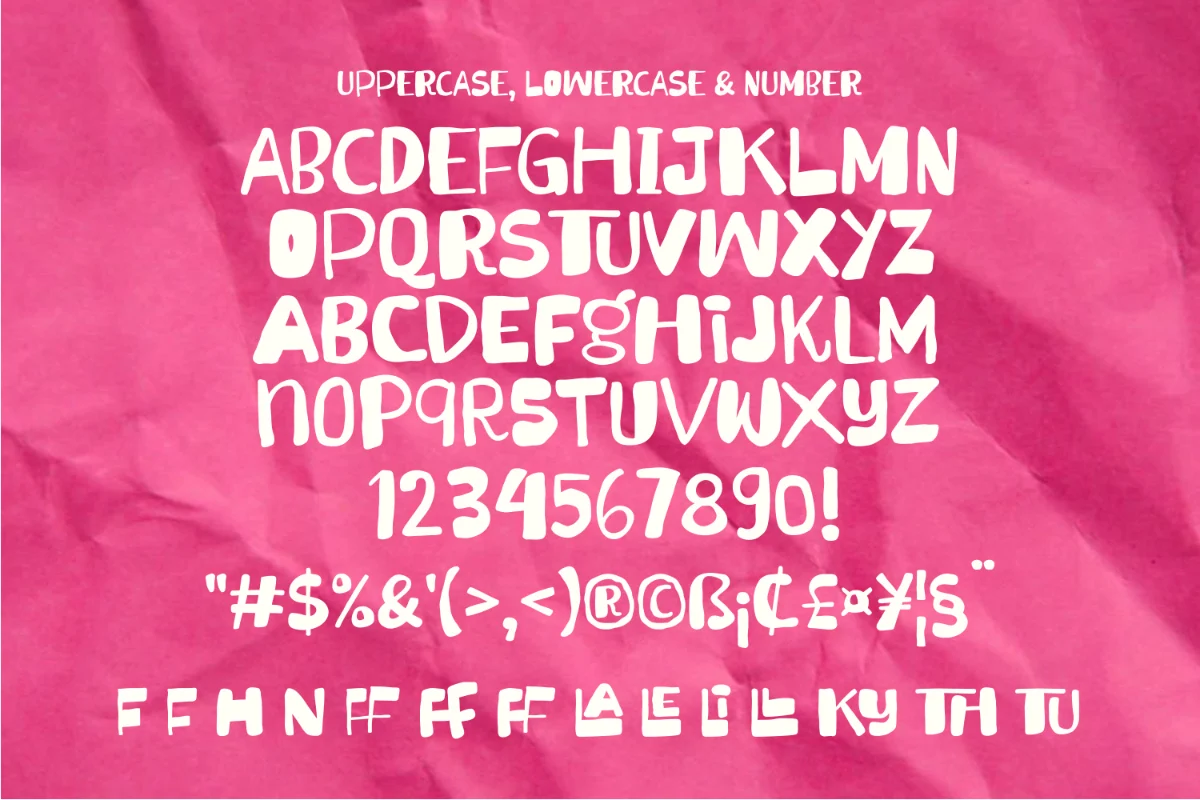 Angellin Freaky - A Ugly Playful Font