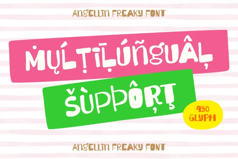 Angellin Freaky - A Ugly Playful Font