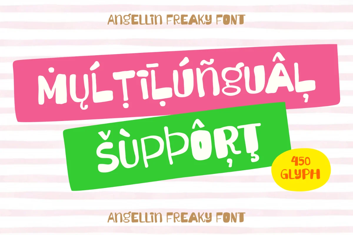 Angellin Freaky - A Ugly Playful Font
