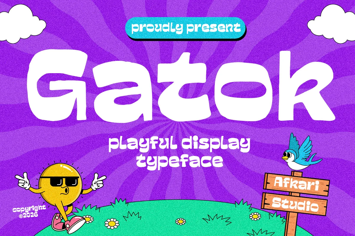 Gatok - Playful Display Typeface