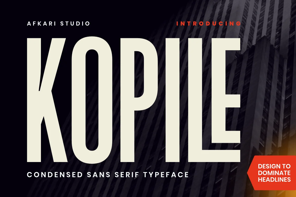 Kopile - Condensed Sans Serif Typeface