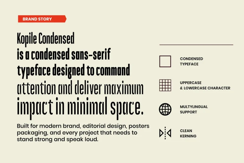 Kopile - Condensed Sans Serif Typeface
