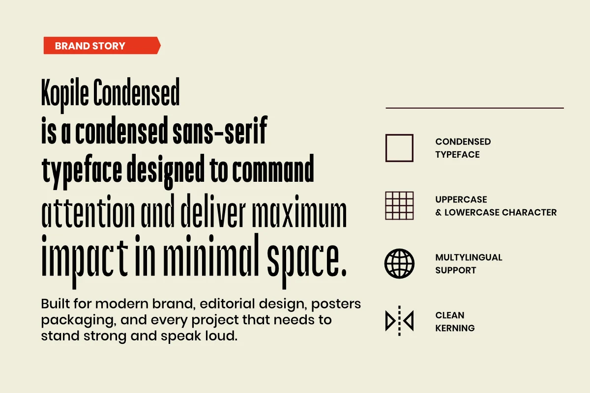 Kopile - Condensed Sans Serif Typeface