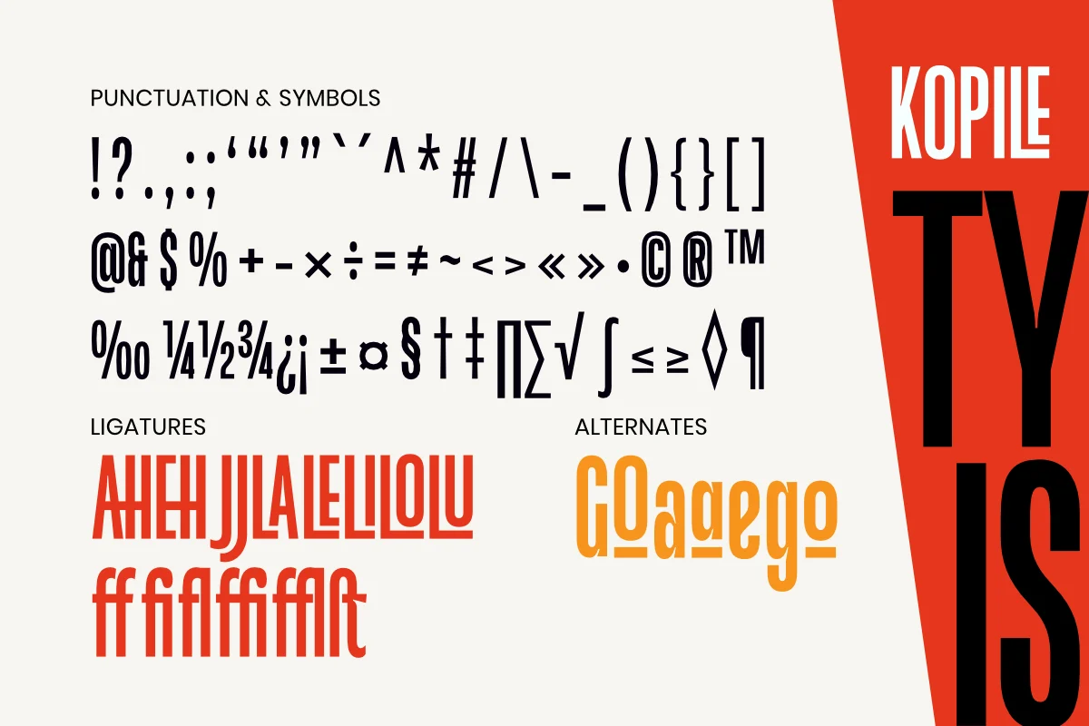 Kopile - Condensed Sans Serif Typeface