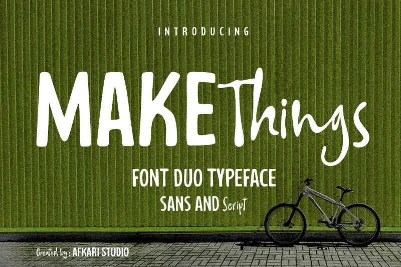 Make Things - Sans and Script Font Duo Typeface