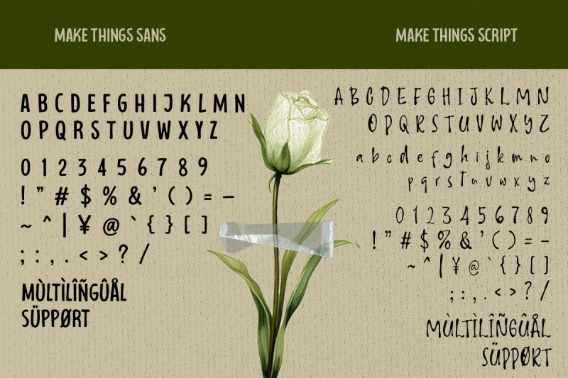 Make Things - Sans and Script Font Duo Typeface