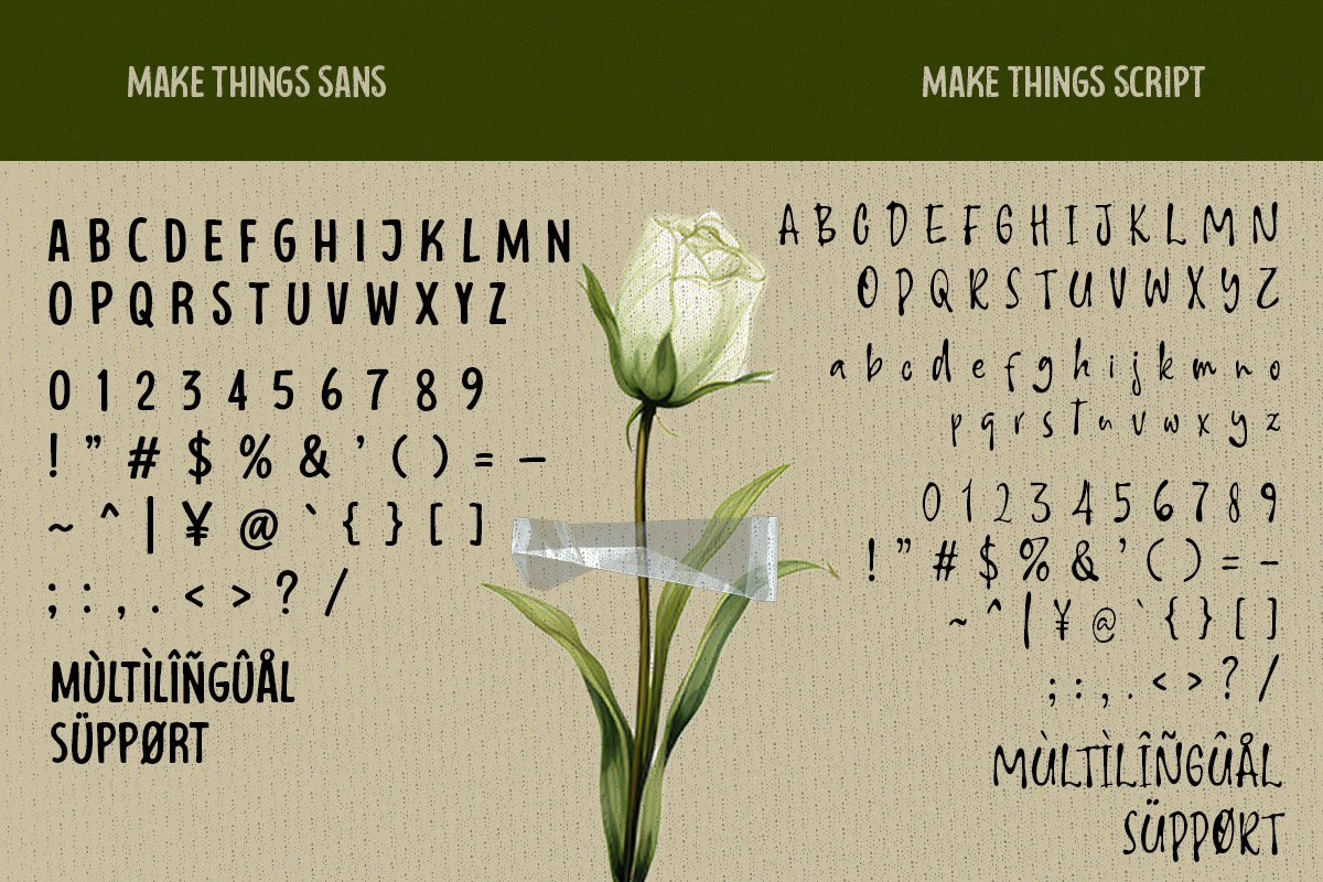Make Things - Sans and Script Font Duo Typeface