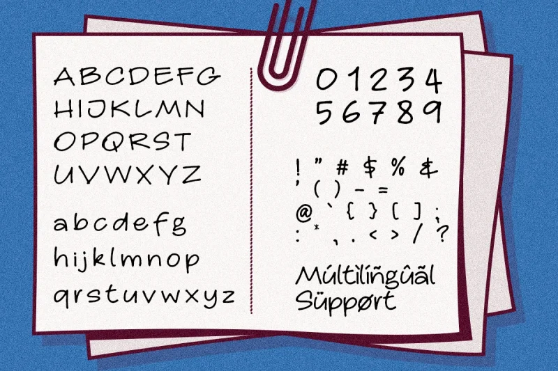 Sanger Memo - Handwritten Marker Note Font