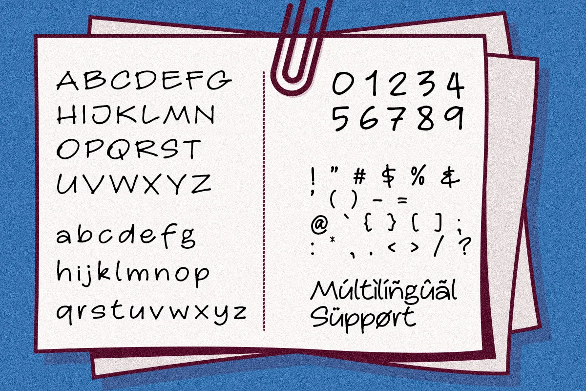Sanger Memo - Handwritten Marker Note Font