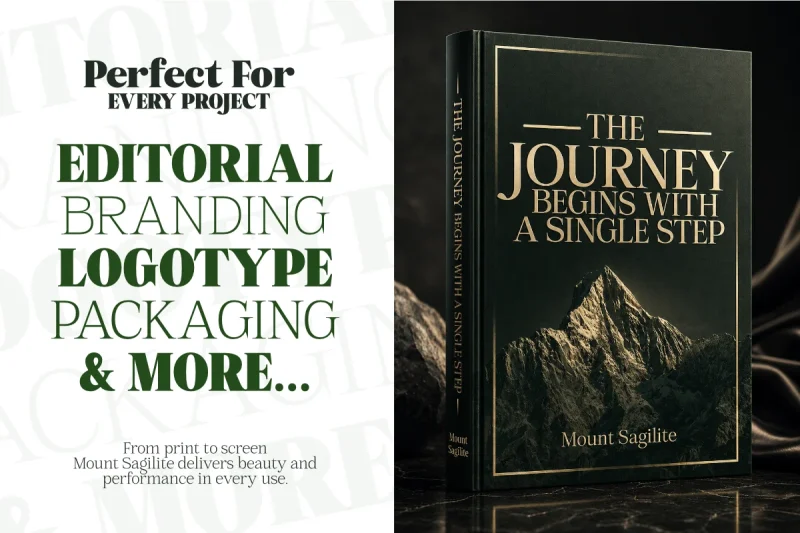 Mount Sagilite – Modern Serif Family Typeface with Variable Font
