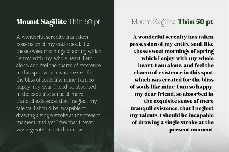 Mount Sagilite – Modern Serif Family Typeface with Variable Font