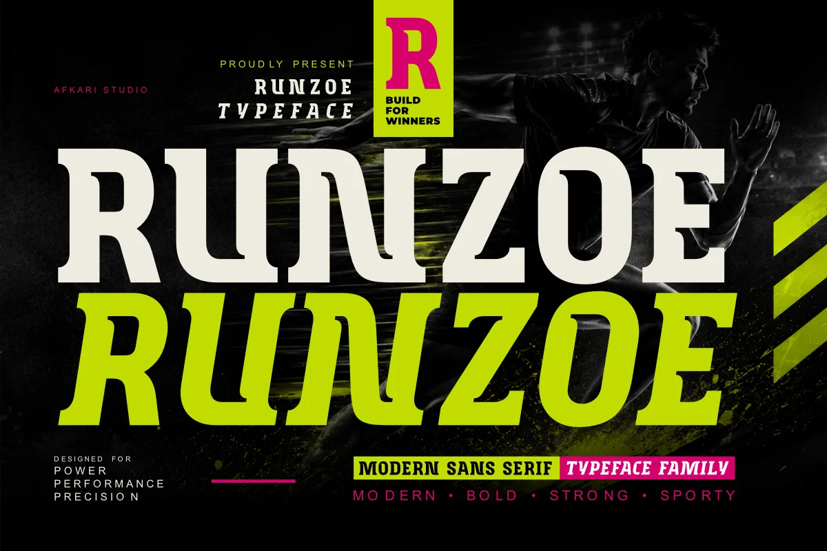 Runzoe – Modern Sans Serif Display Typeface