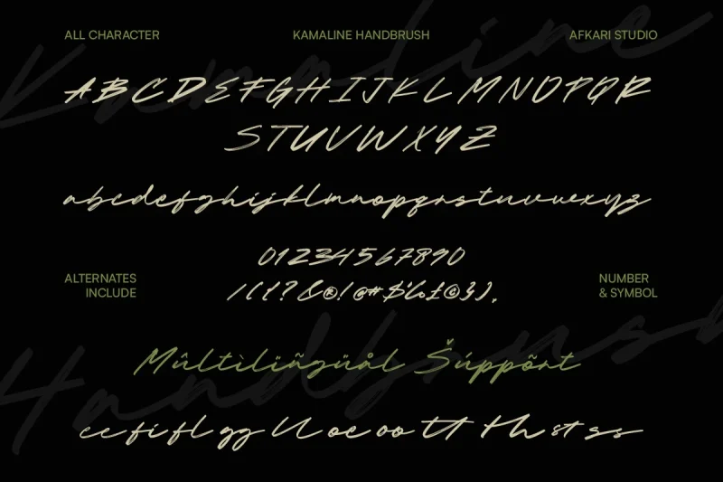 Kamaline Handbrush - Handwritting Brush Font