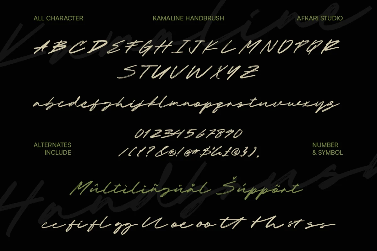 Kamaline Handbrush - Handwritting Brush Font